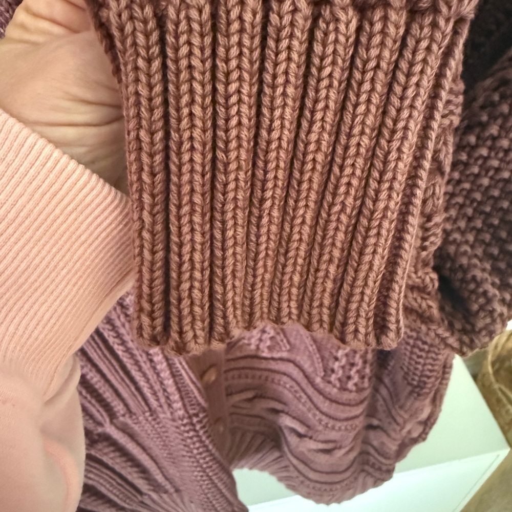 Sundance Women’s Cable Knit Cardigan in Rust - Picture 9 of 10